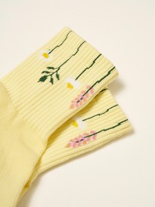 Chaussettes de Pilates à motif de tige de fleur pour femmes, accessoires, design personnalisé en coton, couleurs, emballage pour la vente en gros d'articles de yoga - Product Image 2