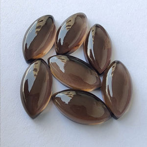 AAA + คุณภาพหินควอทซ์สโมคกี้อัญมณีสีน้ำตาลแบนปรับเทียบขนาดอัญมณีหลวมทั้งหมด - Product Image 1