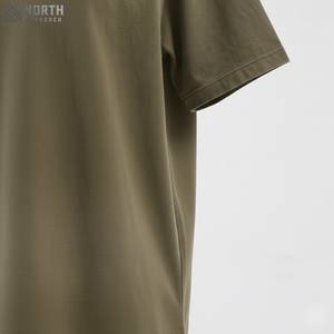 T-shirts de sport pour hommes en coton 100% respirant à séchage rapide à logo personnalisé ample à col rond uni - Product Image 6