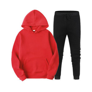 Coupe ample hommes pull ensemble de sport nouveau printemps automne pull à capuche à la mode polaire décontracté vêtements actifs - Product Image 1