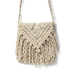 Style ethnique rétro bohème gland dame sac tissé fil de coton en cuir bandoulière épaule messager usage quotidien mode femmes - Product Image 2