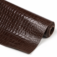 Tissu en cuir synthétique PU gaufré effet crocodile brillant pour sacs à main, portefeuilles, chaussures et accessoires de mode