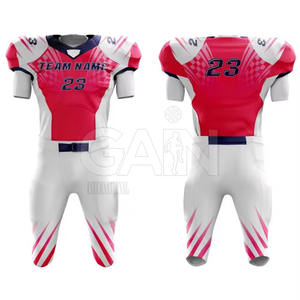 Uniforme de Fútbol Americano Personalizado al por Mayor, Sublimado, Transpirable, de Manga Corta, de Alta Calidad - Product Image 1