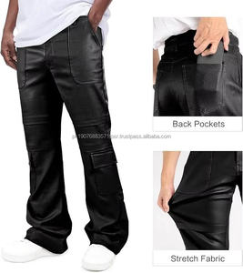 Última Novedad, Pantalones de Cuero Vacuno para Hombre, Hechos en Fábrica, Venta al por Mayor, Pantalones de Cuero de la Mejor Calidad para Hombre - Product Image 1