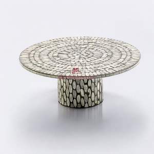 Base para Pastel Hecha a Mano con Madreperla, Exhibición de Postres con Concha Natural de Vietnam - Product Image 2