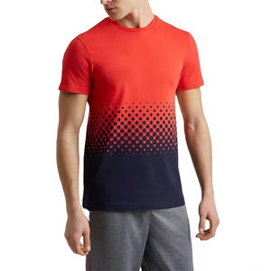 Camiseta ligera de secado rápido para hombre de estilo callejero, Color personalizado, patrón sólido, manga corta, cuello redondo, impresión Digital no tejida - Product Image 6