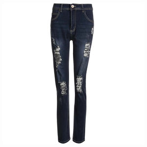 กางเกงยีนส์เดนิมทรงตรงสำหรับผู้ชายคุณภาพสูง เหมาะสำหรับฤดูหนาว เป็นมิตรต่อสิ่งแวดล้อม ระบายอากาศได้ดี ผลิตจากผ้าฝ้าย 100% เอวกลาง ทรงลำลอง - Product Image 5