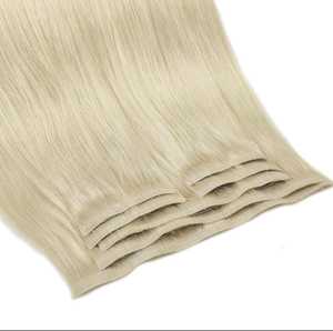 Extensions de cheveux naturels indiens de haute qualité, aspect naturel, bruts, en vrac, Remy, soyeux, lisses, ondulés, tissage double machine, pour queue de cheval - Product Image 1