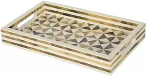 Bandeja de Servir Clásica de MDF, Bandeja de Servir Moderna, Bandeja Ecológica con Acabado Natural, Utensilios de Cocina para el Hogar, Bandeja Decorativa para Servir - Product Image 2