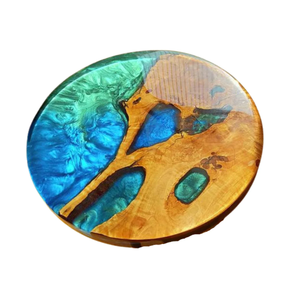 Posavasos de resina epoxi de último diseño y forma redonda de madera y vajilla y decoración del hogar para venta personalizada - Product Image 1