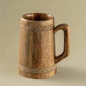 Mug en bois massif de qualité alimentaire durable, tasse à café ou à thé en bois réutilisable, gobelet en bois artisanal traditionnel pour hôtel, mug en bois - Product Image 1