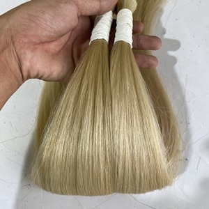 Extensiones de cabello indio brasileño Natural alineado con cutícula superventas estilo ondulado Rubio a granel nuevo recto Natural al por mayor crudo - Product Image 4