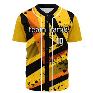 Maillot de baseball personnalisé, design gratuit, sublimation, séchage rapide, respirant, maillots de baseball pour hommes, broderie, maillot de baseball - Product Image 5