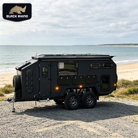 Caravane tout-terrain de 21 pieds avec lits superposés pour la famille, salle de bain, cuisine et suspension 4x4 pour les voyages en terre inconnue