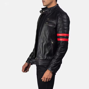 Chaqueta de cuero resistente al agua de alta calidad para hombres con chaqueta de cuero de diseño personalizado para hombres - Product Image 5