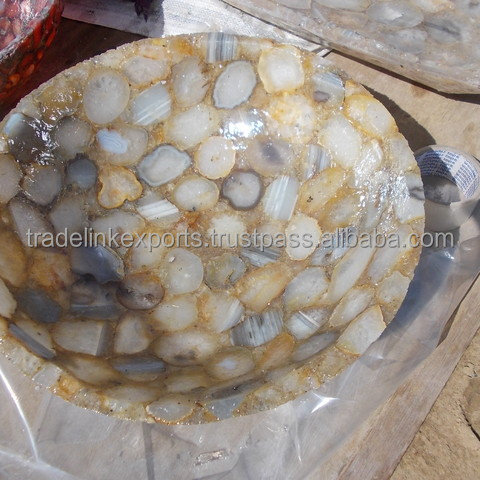 Круглая форма Агат раковина натуральный агат камень умывальник