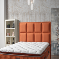 Lit rembourré de style italien cadre en acier luxueux confortable réglable design minimaliste français maison hôtel fait panneau MDF
