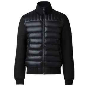 Veste d'hiver matelassée pour homme, col montant, grande taille, imperméable, fermeture éclair, tricot en laine, OEM, fabriquée par Puffer Jacket - Product Image 2