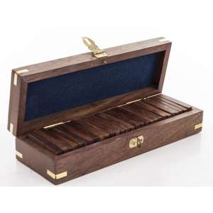 Caja de Madera para Juego de Dominó, Artesanía Natural, para Regalo, con Accesorios, Grabado de Logotipo Personalizado - Product Image 3