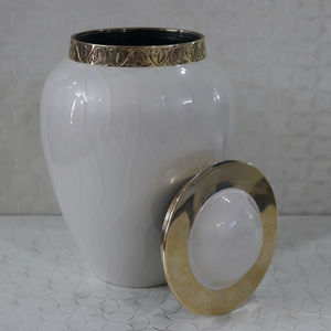 โกศเผาศพโลหะทันสมัยที่มีดีไซน์ปรับได้ตามต้องการเก็บขี้เถ้าเพื่อความปลอดภัย - Product Image 4