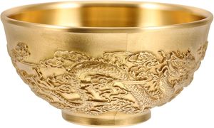 ชามสมบัติทองเหลืองฮวงจุ้ยเครื่องประดับนำโชคดี porspersperspersperity ปีของสะสมมังกร - Product Image 2