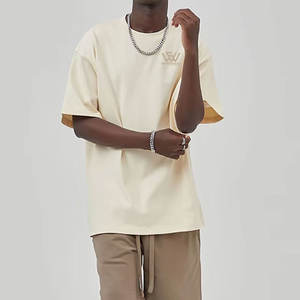 Camiseta Oversize Moderna de Color Liso 100% Algodón, Corte Holgado, Estampada, de Secado Rápido, Transpirable y Cómoda, Precio de Fábrica para Hombre - Product Image 1