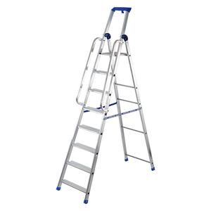 Double Professional <b>Ladder</b> With Handles 8 Gr. - Open Cm 244/Closed Cm 265 - Product Image 1