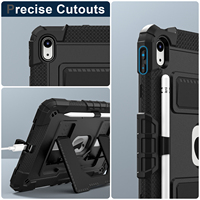 Housse de protection robuste pour tablette avec support pour stylet et grand support pour iPad A16 11e génération 11 pouces 2025 et iPad 10e génération 10,9 pouces 2022