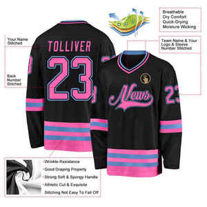Nuevo Diseño de Jersey de Hockey sobre Hielo, Uniforme de Alta Calidad, Conjuntos Transpirables con Impresión por Transferencia de Calor Personalizada - Product Image 4
