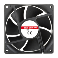 Ventilateur axial double tête 80mm 8025 3P 4P DC 12V à roulement à bille, faible bruit, étanche, pour boîtier d'ordinateur PC