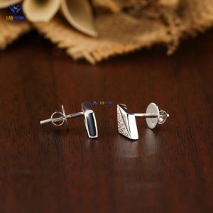 0.104 TDW Pendiente de diamante de corte brillante redondo 18K Oro blanco Labgrown Diamante Hpht/Cvd Joyería de diamantes - Product Image 4