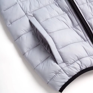 OEM ODM Hooded Canvas Puffer Jacket Custom Logo Front <b>Waterproof</b> Windproof Lightweight Winter Coat <b>Warm</b> Outerwear Unisex 100% - Product Image 6