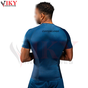 Camiseta de Protección Solar Azul Ligera con Precio de Mayoreo, Producto Nuevo y Moderno, Camiseta de Protección Solar para Adultos de Poliéster/Nailon con Impresión por Transferencia de Calor - Product Image 2