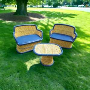 100% écologique Durable salon canapé bambou canne coussin canapé ensemble pour extérieur intérieur jardin arrière-cour accoudoir canapé - Product Image 4