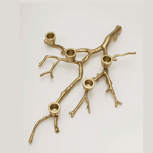 Cast Aluminium Metal Taper Candle Holder Gold for Home Wedding Event Tabletop Lighting Decoration Candle Stand - Product Image 3