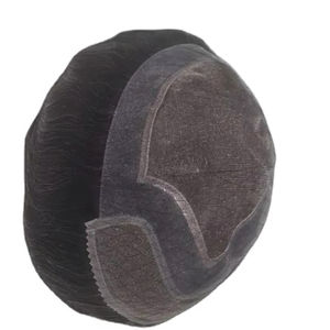 Peluca de Cabello Humano 100% con Frente de Encaje Mono, Parches de Tupé, Prótesis Capilar Taz, Alta Calidad BD - Product Image 6