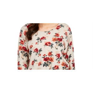 Maglione Casual da Donna Style & Co con Stampa Floreale e Laccio Frontale, Moda Autunnale, Taglia XS, Floreale Marrone con Decorazione a Lettere - Product Image 2