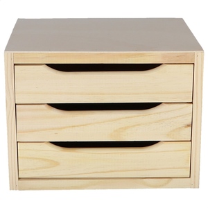 WELL HOME Commode à 3 tiroirs 39x30x29.5cm - Product Image 1