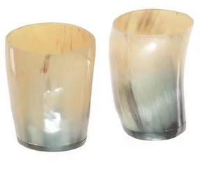 Tasse à corne à boire américaine de style buffle avec poignée Capacité personnalisée écologique polie naturelle pour cadeau d'affaires bière vin - Product Image 1