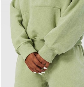 Fabricants de sweats à capuche en coton pour femmes pulls à capuche grande taille pulls à capuche lourds pour femmes vêtements de rue unis sweats à capuche à la mode - Product Image 3