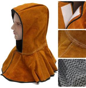 Capucha de Soldador Personalizada CGLX, Capucha Protectora de Seguridad de Cuero Vacuno Industrial y Algodón para Soldadura - Product Image 5