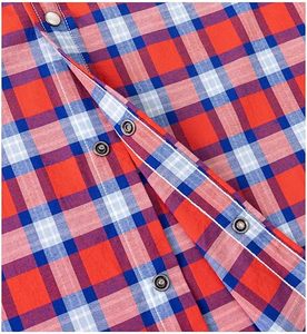 Camisa de franela personalizada para hombre Boomletcorp de alta calidad de punto de mezcla de poliéster de talla grande de manga larga con etiqueta a cuadros - Product Image 4