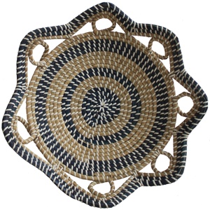 Boho Chic jonc de mer mur Art panier abstrait décor à la maison suspendu décoration de chambre pour les intérieurs modernes élégants - Product Image 1