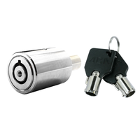 Cylindres de serrure tubulaire à poussoir en alliage de zinc de qualité supérieure, sécurisés, conviviaux, serrures ABA, finition chromée, 2 clés, 60 mm, personnalisables pour