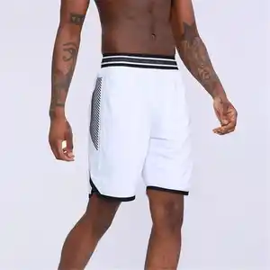 Мужские баскетбольные шорты плюс бег с сетчатыми короткими баскетбольными шортами с карманами на молнии