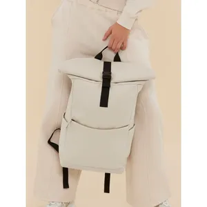 Premium Recycled <b>Roll</b> Top <b>Backpack</b> Sustainable Promotional Merchandising - Product Image 3