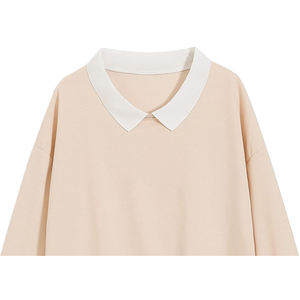 Sweat-shirt d'hiver personnalisé pour femme, écologique, coupe-vent, respirant, en polaire polyester/coton, col en V, rose, avec motif gaufré/brodé - Product Image 4