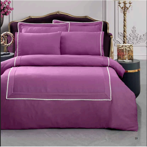 Juego de Ropa de Cama de Lujo de 6 Piezas, Tamaño King, Tela Satén, Incluye Funda Nórdica, Sábana Ajustable y Fundas de Almohada, Diseño Sólido, para Uso Doméstico - Product Image 6