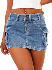 Hot Selling Item Custom Design Pleated Denim <b>Skirts</b> for Women Best Price New Style Hot Sale Breathable Cotton Best Quality - Product Image 5
