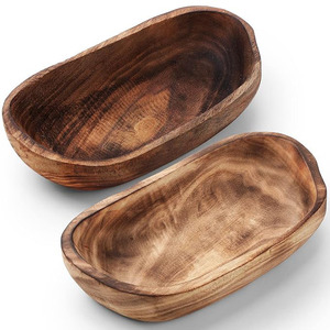 Vente en gros de bol de service en bois de manguier bol à pâte fini naturel pour la décoration de table parfait Centerpiece-100pc quantité minimale de commande - Product Image 3